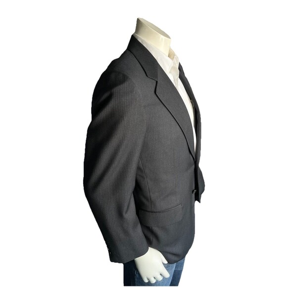 PAL ZALERI Men 38-40R Blazer Designer Wool Pinstripe Suit Jacket Made In Italy - Picture 5 of 16